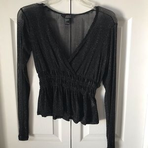 Forever 21 long sleeve sparkle top